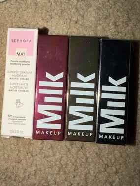 Milk Makeup Eyeshadow Set in Bounce, Kickball, Freeze & Sephora Matifying Powder